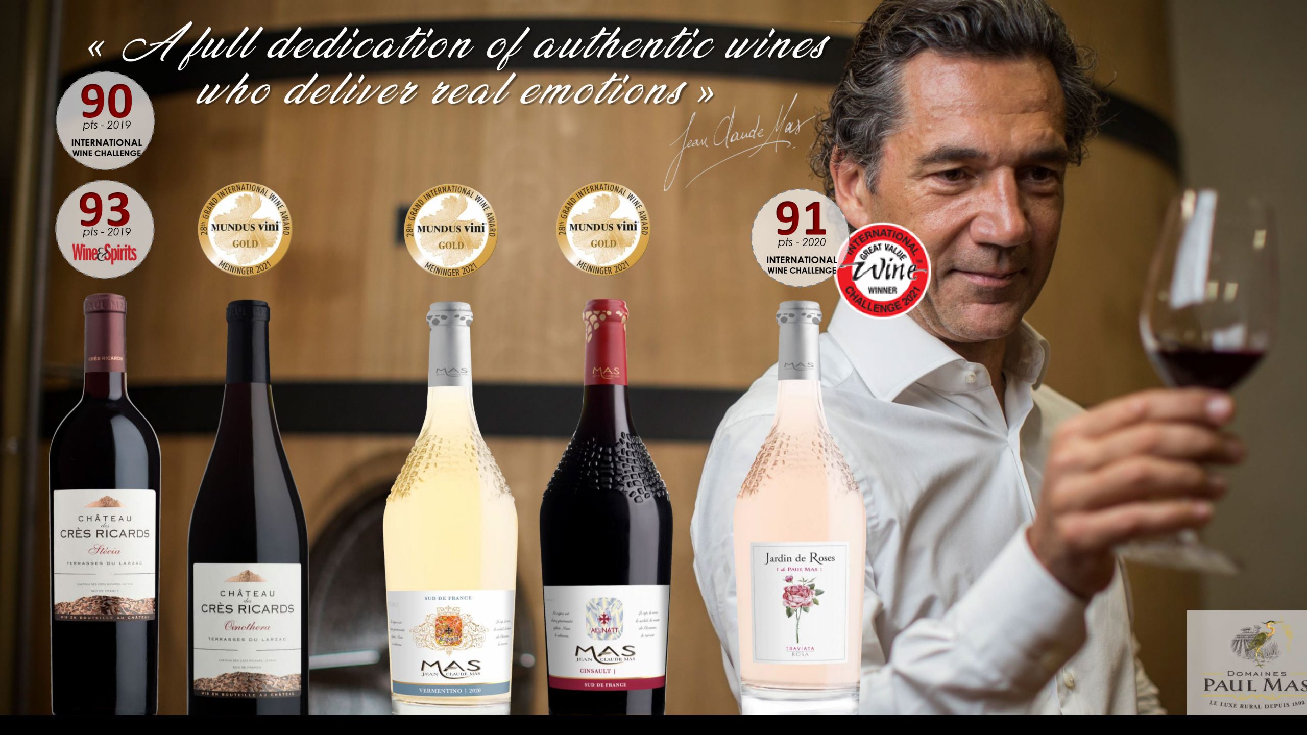 Scores bouteilles Domaine Paul Mas