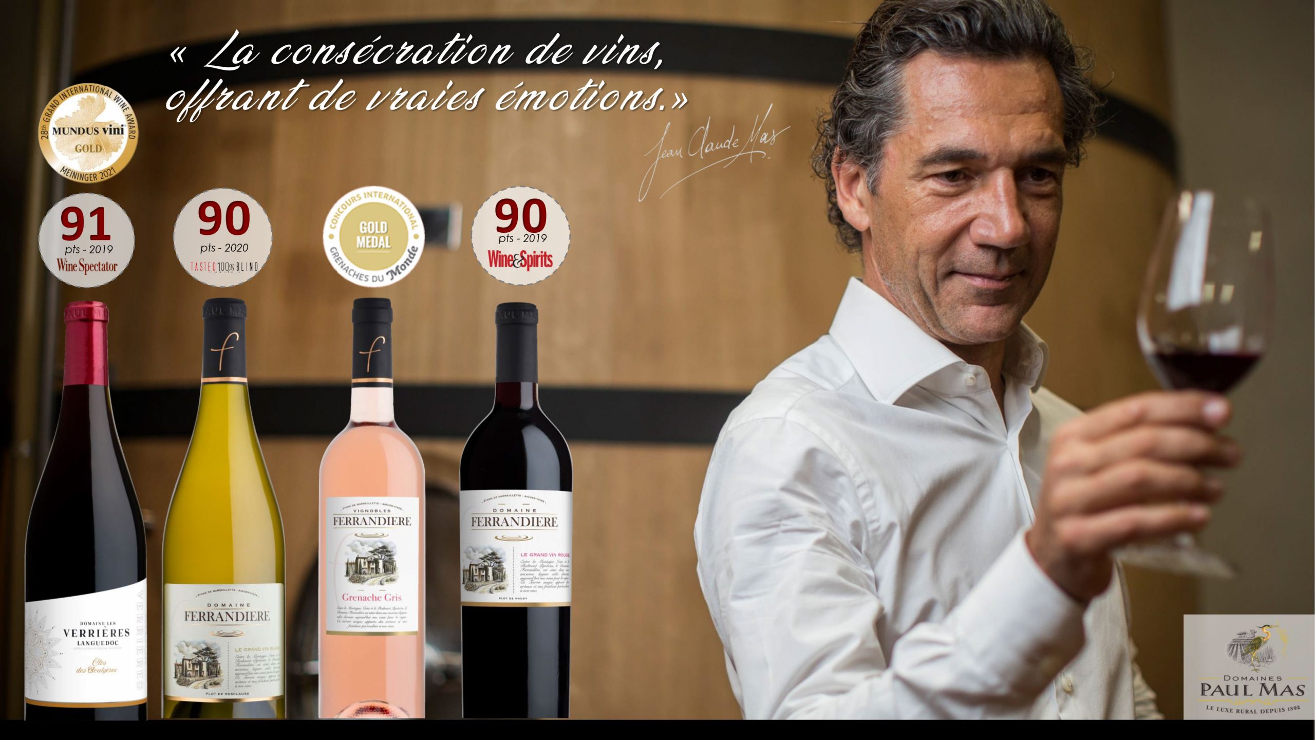 Scores bouteilles Domaine Paul Mas