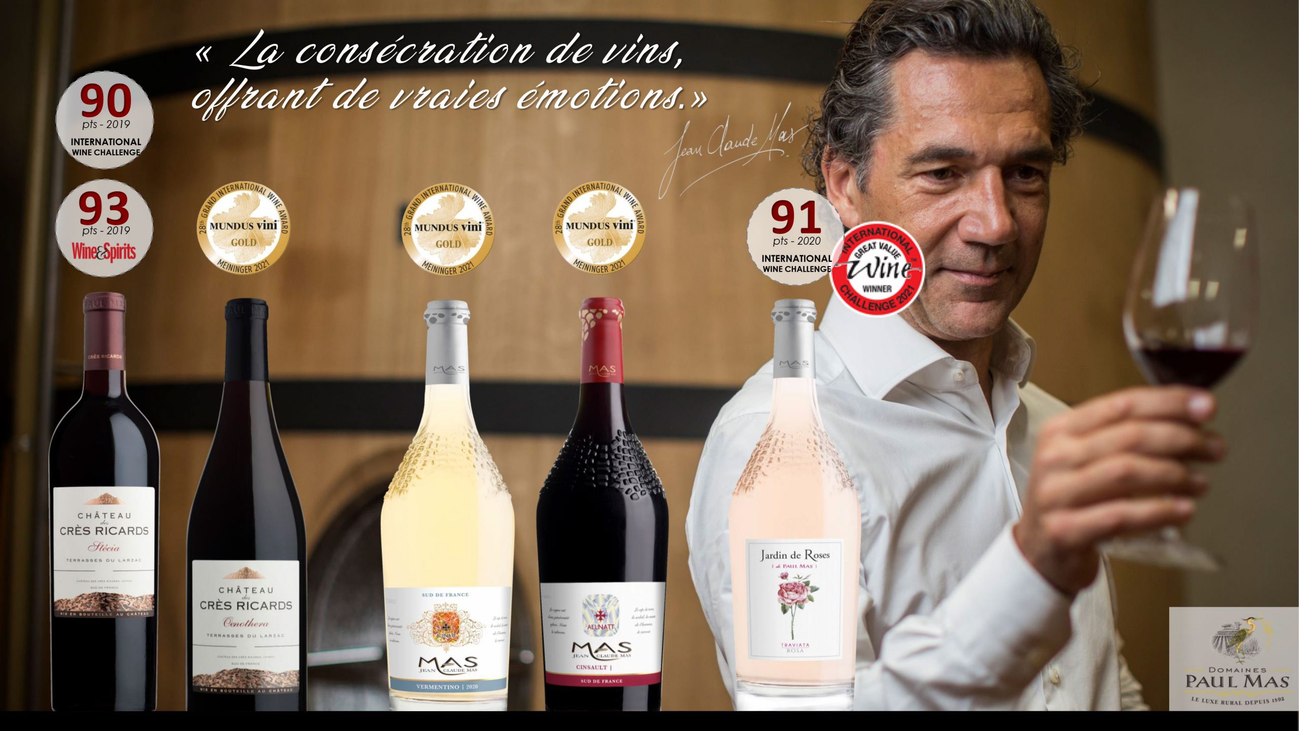 Scores bouteilles Domaine Paul Mas