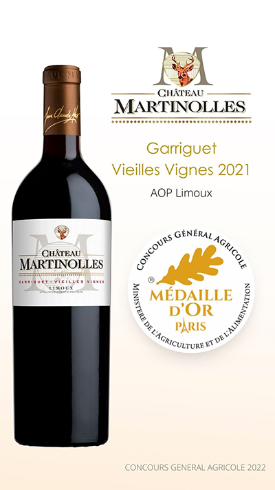 Château MARTINOLLES GARRIGUET 2021_OR_CGA 2022