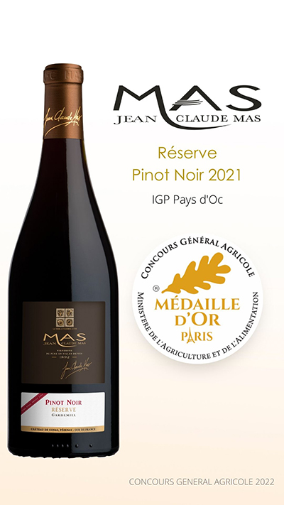 Jean Claude Mas réserve Pinot Noir 2021_OR_CGA 2022 copie