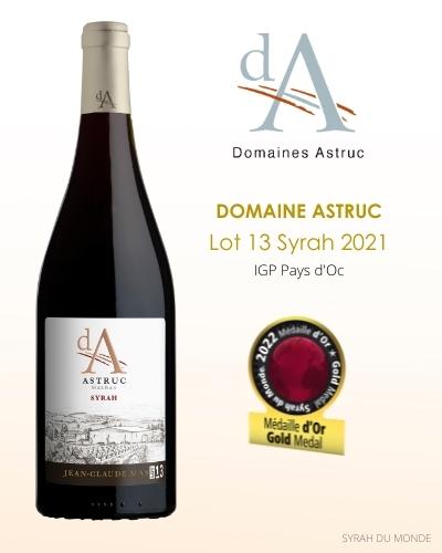 Domaine Astruc Lot 13 Syrah 2021 - Or Syrah du Monde