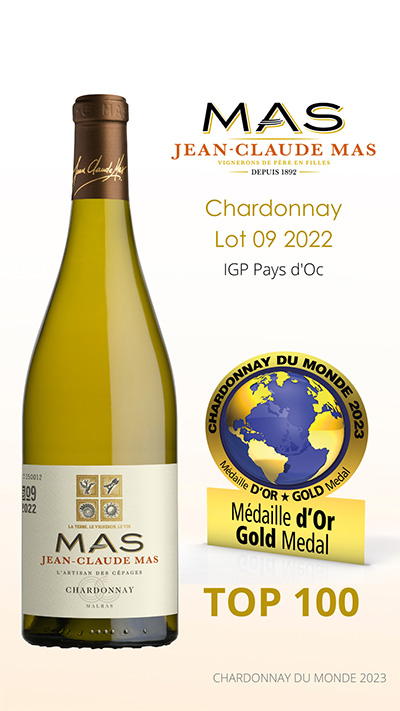 Jean Claude Mas Chardonnay Lot09-2022 Cardonay du Monde 2023