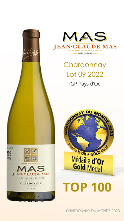 Jean Claude Mas Chardonnay Lot09-2022 Cardonay du Monde 2023