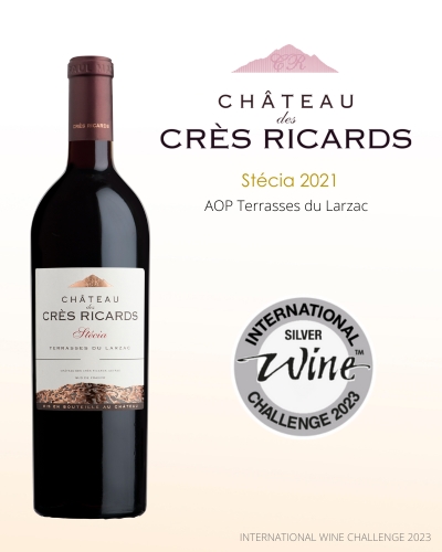 Chateau des Crès Ricards - Stécia 2021 - AOP Terrasses du Larzac - Médaille d'Argent International Wine Challenge 2023