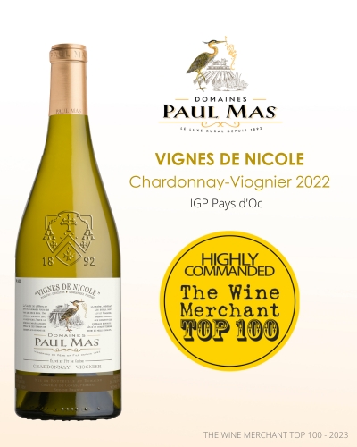Domaines Paul Mas - Vignes de Nicole - Chardonnay Viognier 2022 - IGP Pays d'Oc - The Wine Mercahnt Top 100