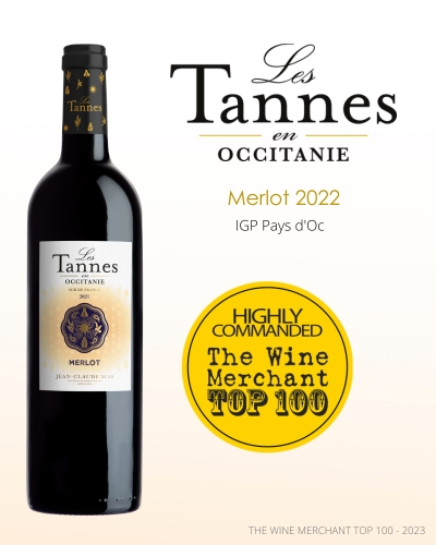 Les Tannes en Occitanie - Merlot 2022 - IGP Pays d'Oc - The Wine Mercahnt Top 100