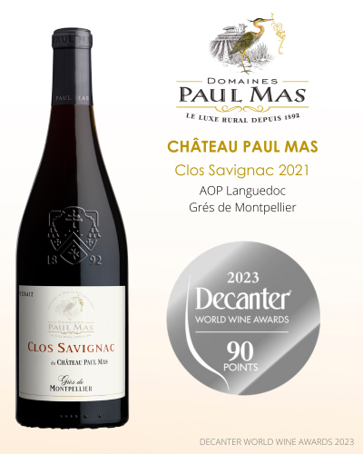 Chateau-Paul-Mas-Clos-Savignac-2021-AOP-Languedoc-Gres-de-Montpellier-90-points