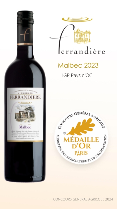 FERRANDIERE Malbec 2023 Or Concours Général Agricole 2024