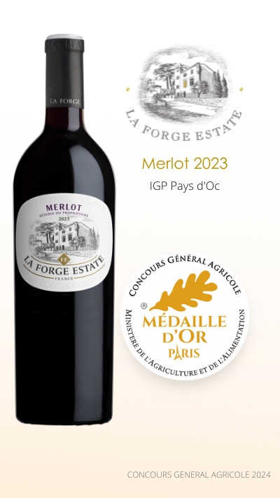 La Forge Estate Merlot 2023 -Or Concours Général Agricole 2024