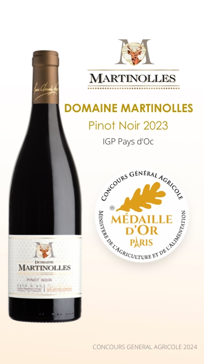Martinolles Pinot Noir 2023 Or Concours Général Agricole 2024