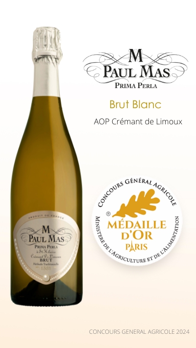 Paul Mas Prima Perla Brut Blanc Or Concours Général Agricole 2024